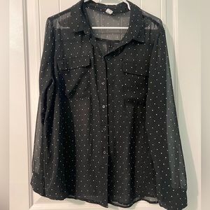 Sheer Polka Dot Blouse